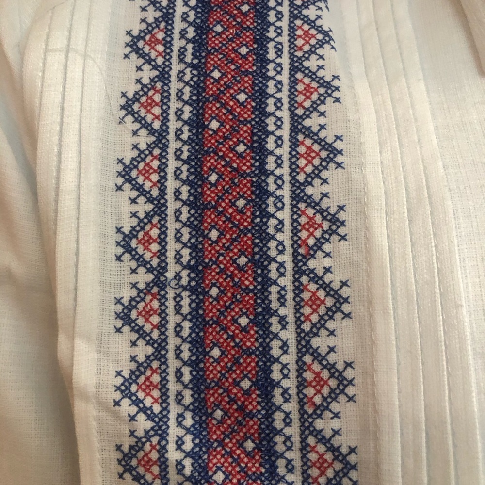 Casanova Mexican Guayabera Dress Shirt White 100% Linen Handcrafted Long Sleeve - Picture 4 of 6